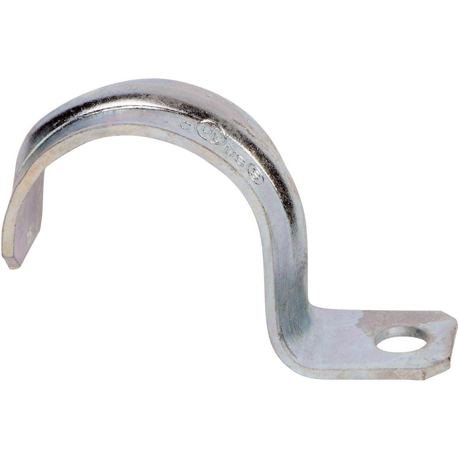 Grapa simple  Metalica EMT para tuberia de 1 1/4". Material Zinc. Certificado UL-E481319.