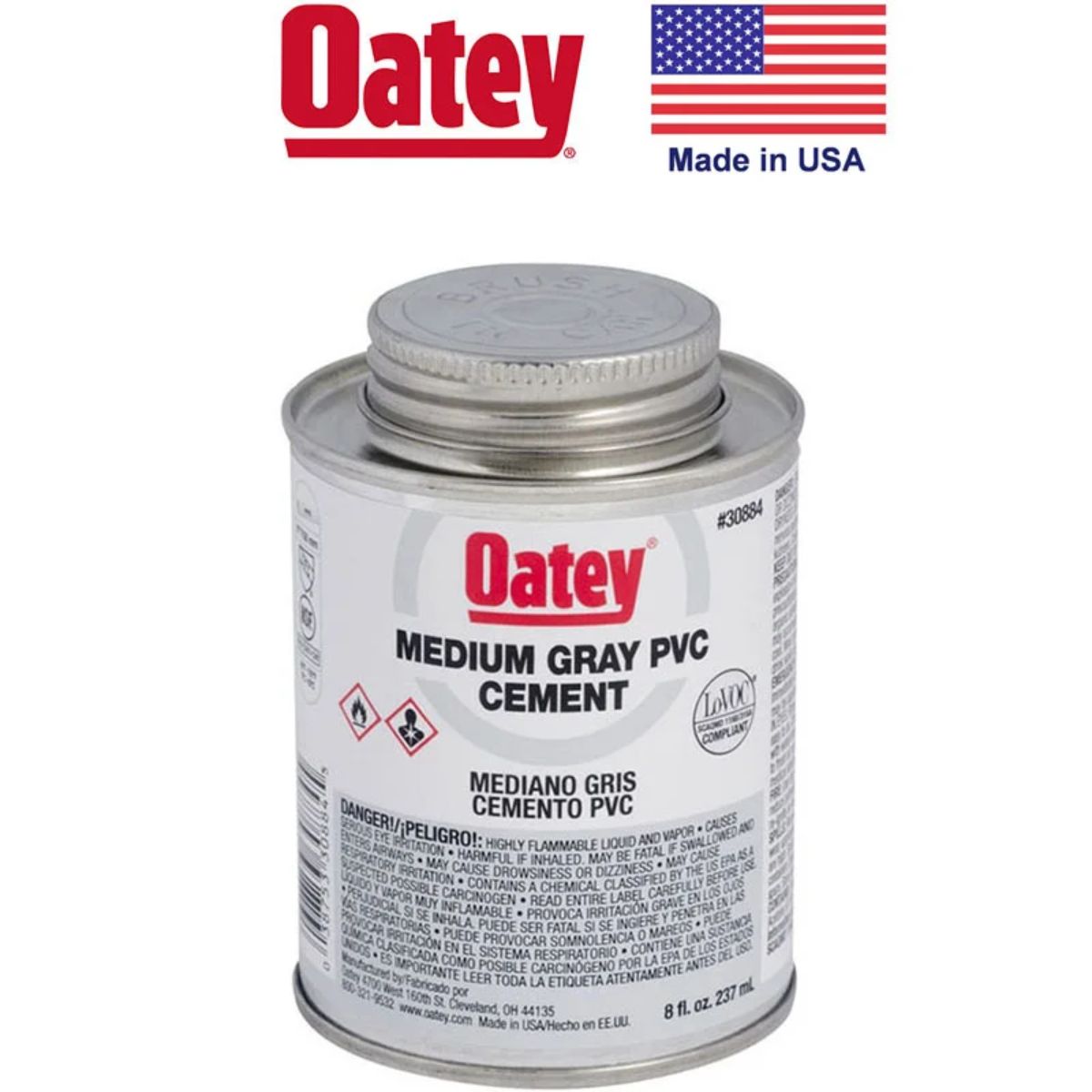 PEGAMENTO "OATEY" (1) PVC GRIS 1/2 PINTA