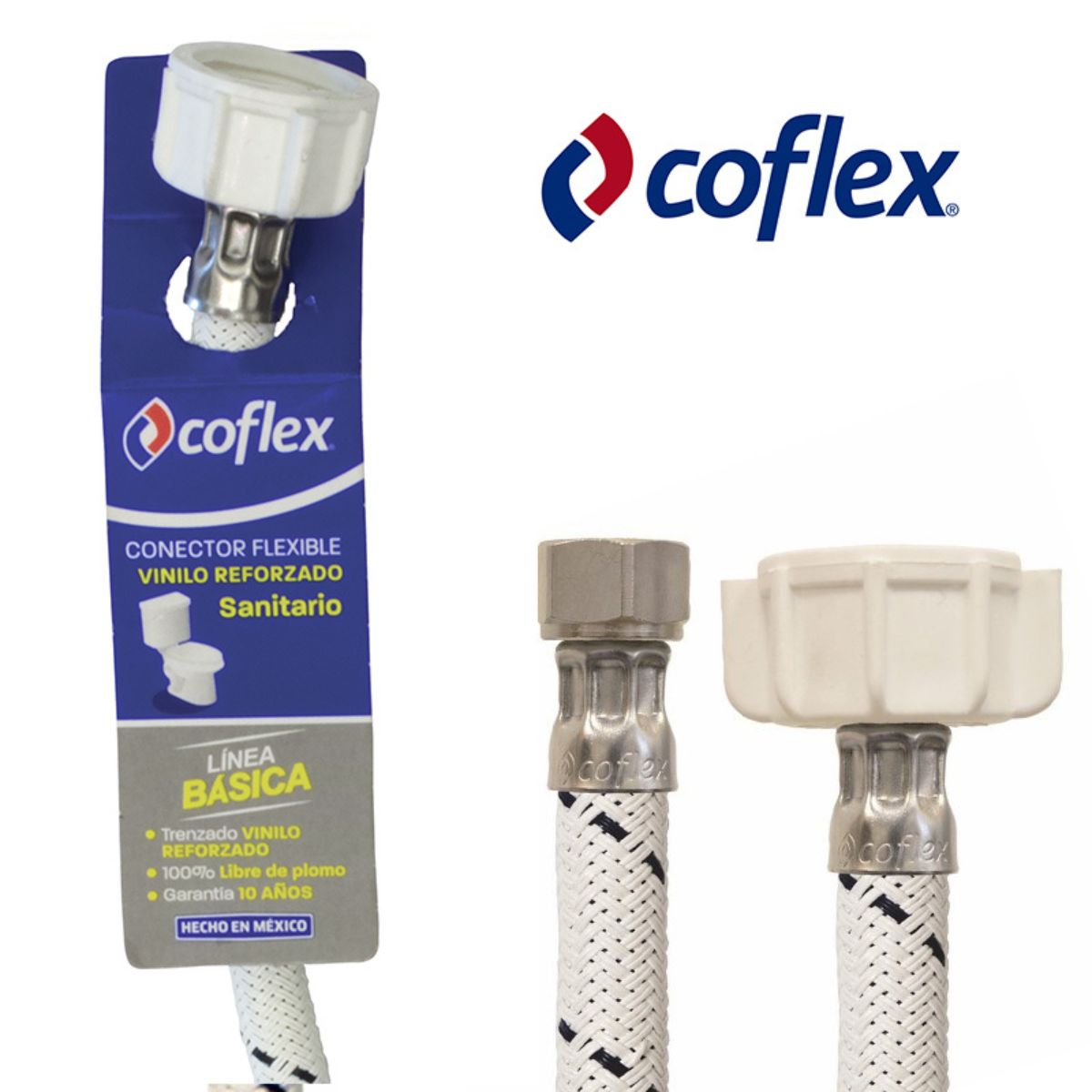 Tubo Abasto COFLEX Inodoro 3/8"COMPx 7/8"A.M Plastico 16"