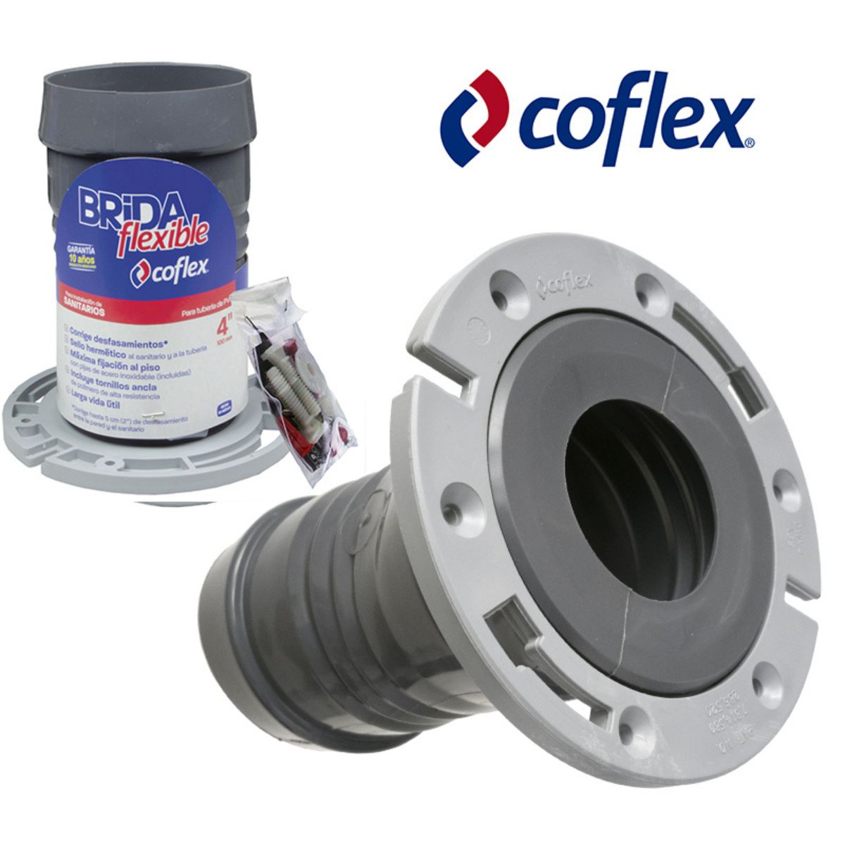 FLANGER "COFLEX" LARGO PARA INODORO 4" X 20 CM