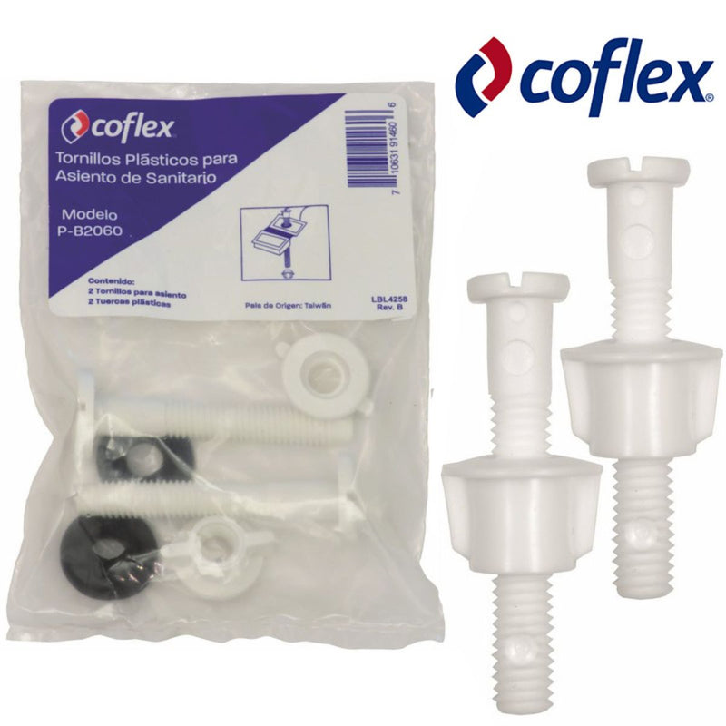 TORNILLO DE ACOPLAR "COFLEX" PLASTICO  PARA INODORO
