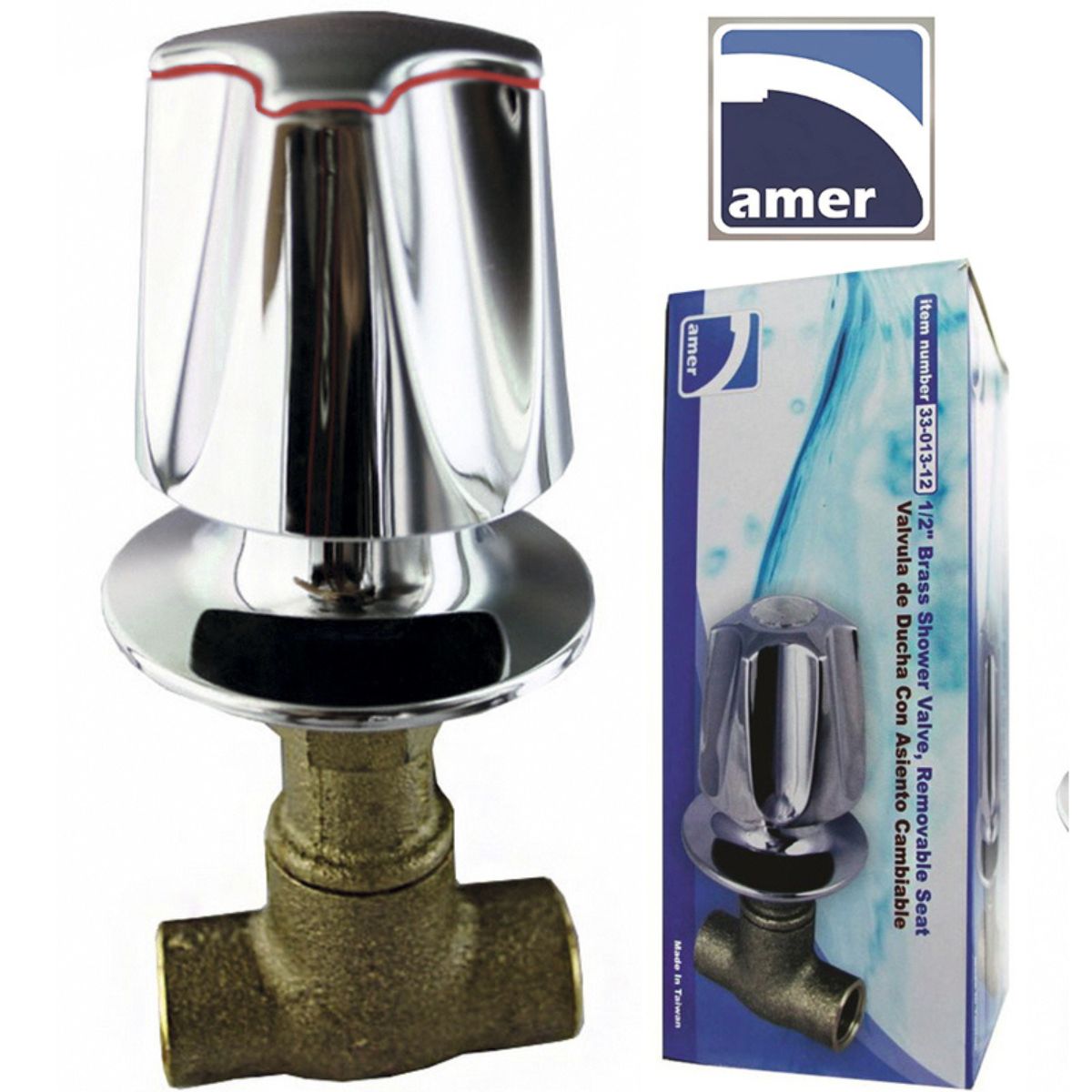 LLAVE DE BANO  MANERAL MANIGUETA REPUESTO DUCHA  "AMER" IPP MODELO NUEVO CALIENTE