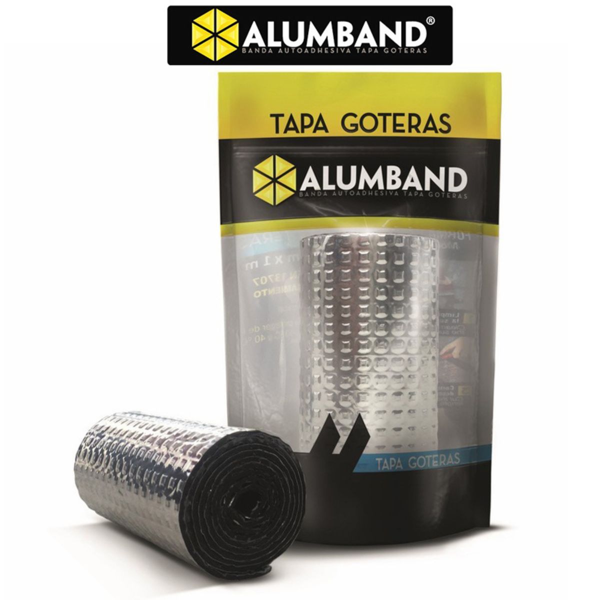 ALUMBAND Autoadhesivo 2mm "Tapa Goteras"  1m x10cm Blister