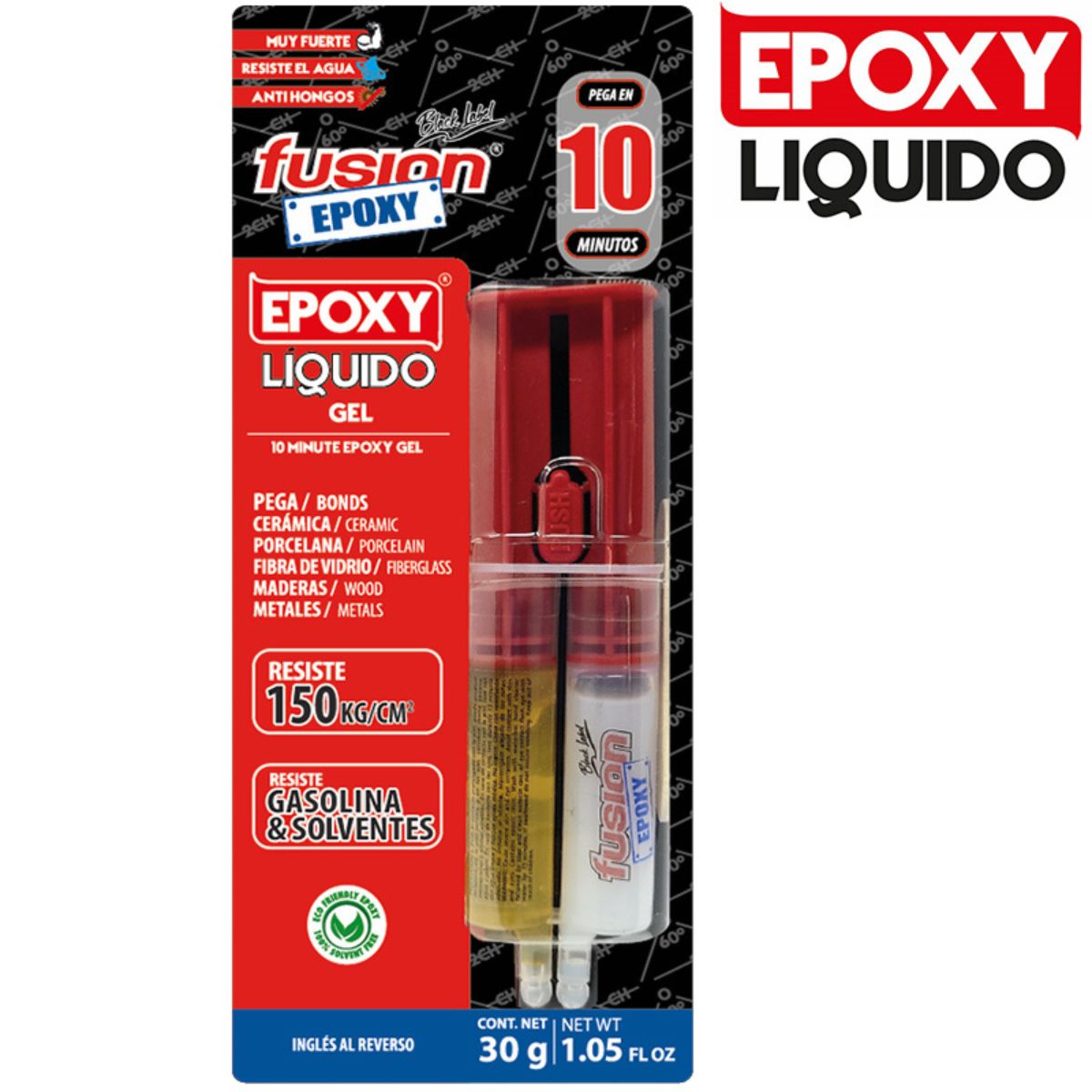 EPOXICO  JERINGA "FUSION EPOXY"  10 MINUTOS GEL