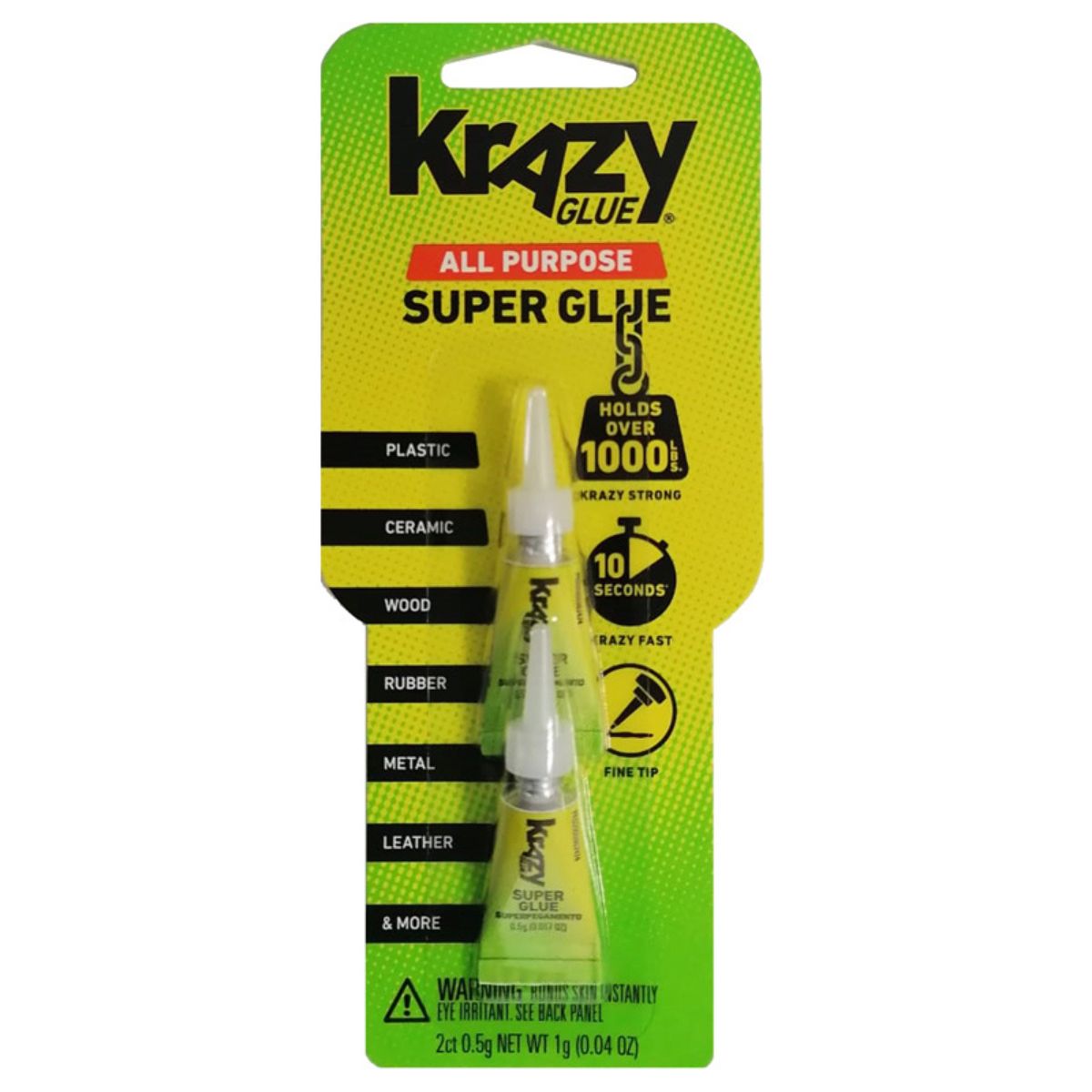 KRAZY GLUE Todo Proposito SET de 2 Cartuchos "TO-GO"