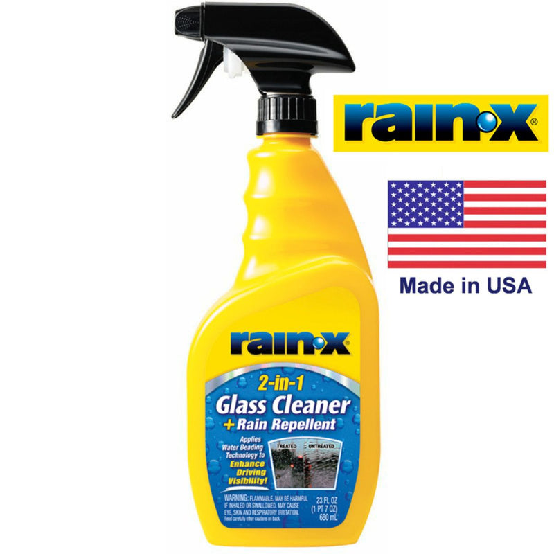 RAIN-X( 6) LIMPIA VIDRIOS 2 en 1 REPELENTE DE LLUVIA 23 Oz