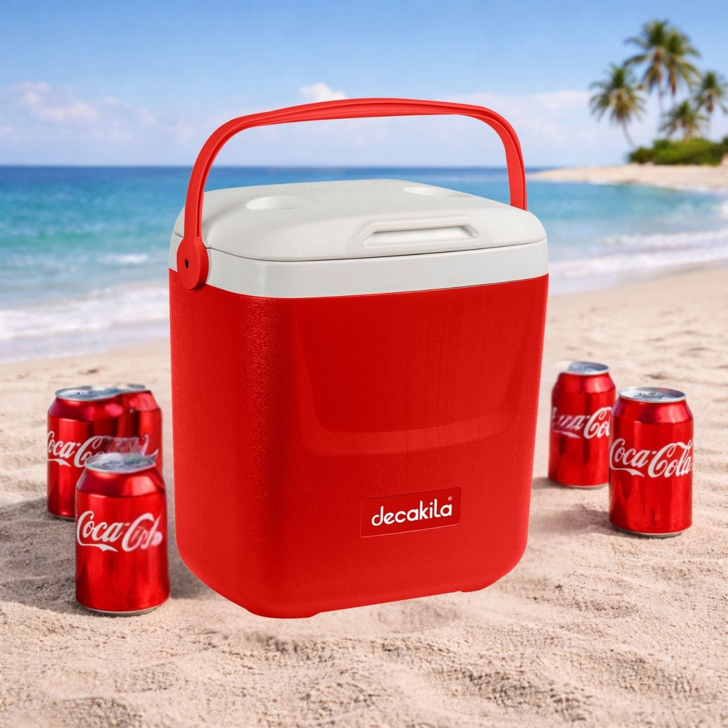 Cooler Portátil 26 L (27.5 QT) Tiempo en frío: 72hrs. 41x30x42.1 cm, Ideal para 33 latas Coca Cola 550ml. Hielera