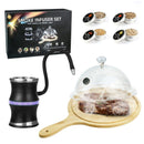 Ahumador Eléctrico para Whisky y Alimentos. Con Campana Acrílica, Manguera Flexible y Virutas de Madera. Infusor De Humo Profesional con 3 Velocidades y Carga USB