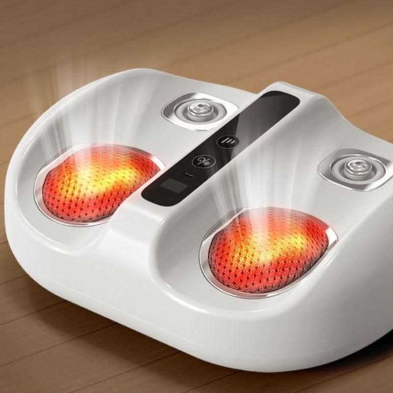 Masajeador de Pies y Piernas con Calor y Vibración. Máquina de Masajes Recargable de 1800mAh con 3 Niveles y 3 Modos de Uso.