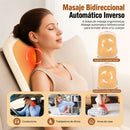 Cojín Masajeador Recargable USBC para Cuello y Espalda con 3 Velocidades y 2 Niveles de Calor. Almohada para Masajes