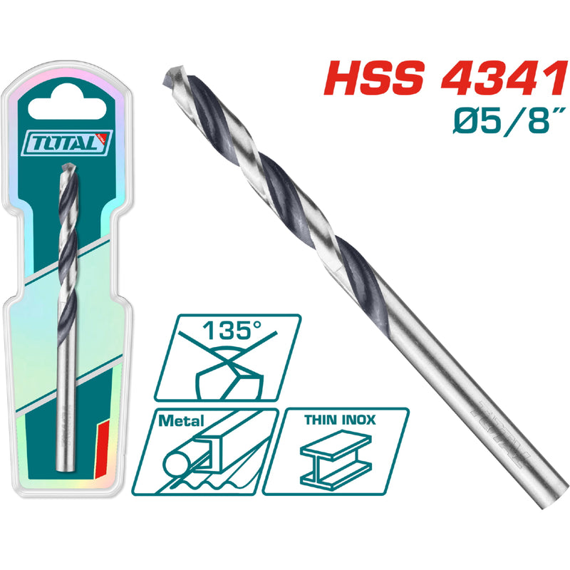 Brocas para Metal HSS 4341 Diámetro 5/8" 135°