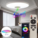 Lámpara De Techo Led Inteligente RGB Con Bocina Wifi Bluetooth Con Control Remoto Y App Tuya 36W 11.8” (30cm). Cobertura 5-10m².