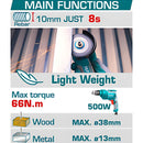 Combo Total Mini Amoladora 3” 19500rpm, Taladro sin Escobillas 66Nm 1/2” / 0-2000rpm. Incluye accesorios, batería y cargador.