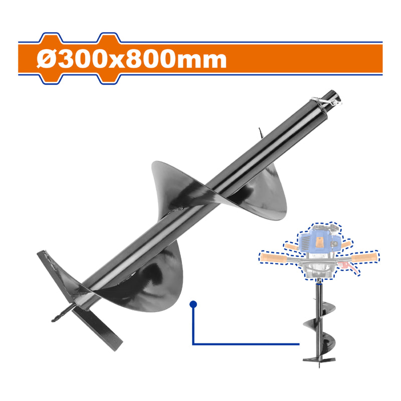 Broca Para Ahoyadora De Tierra 300 mm Compatible Con WDZ1A62-1 (800 mm)