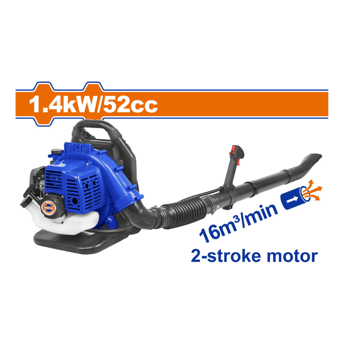 Sopladora De Aire A Gasolina 52Cc Potencia Nominal: 1.4Kw Velocidad Del Motor: 7000Rpm Motor 2 Tiempos. Blower