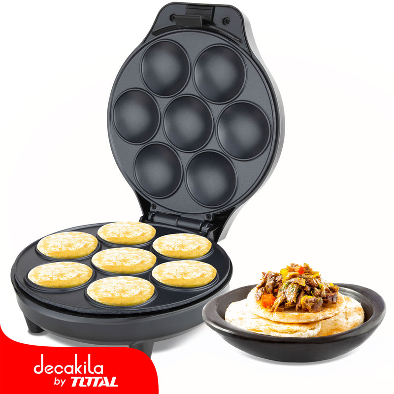 Arepa Maker Tosty Arepa 1000W 120V/60Hz, cierre de seguridad, recubrimiento antiadherente.