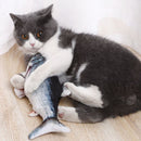 Juguete para Gato pez electronico de movimiento. Carga USB. Tamaño 30cm Color Gris