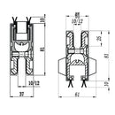Zocalo sist 8900K inf central. inox304macizo.1mt(recortable). No requiere saques. Satinado