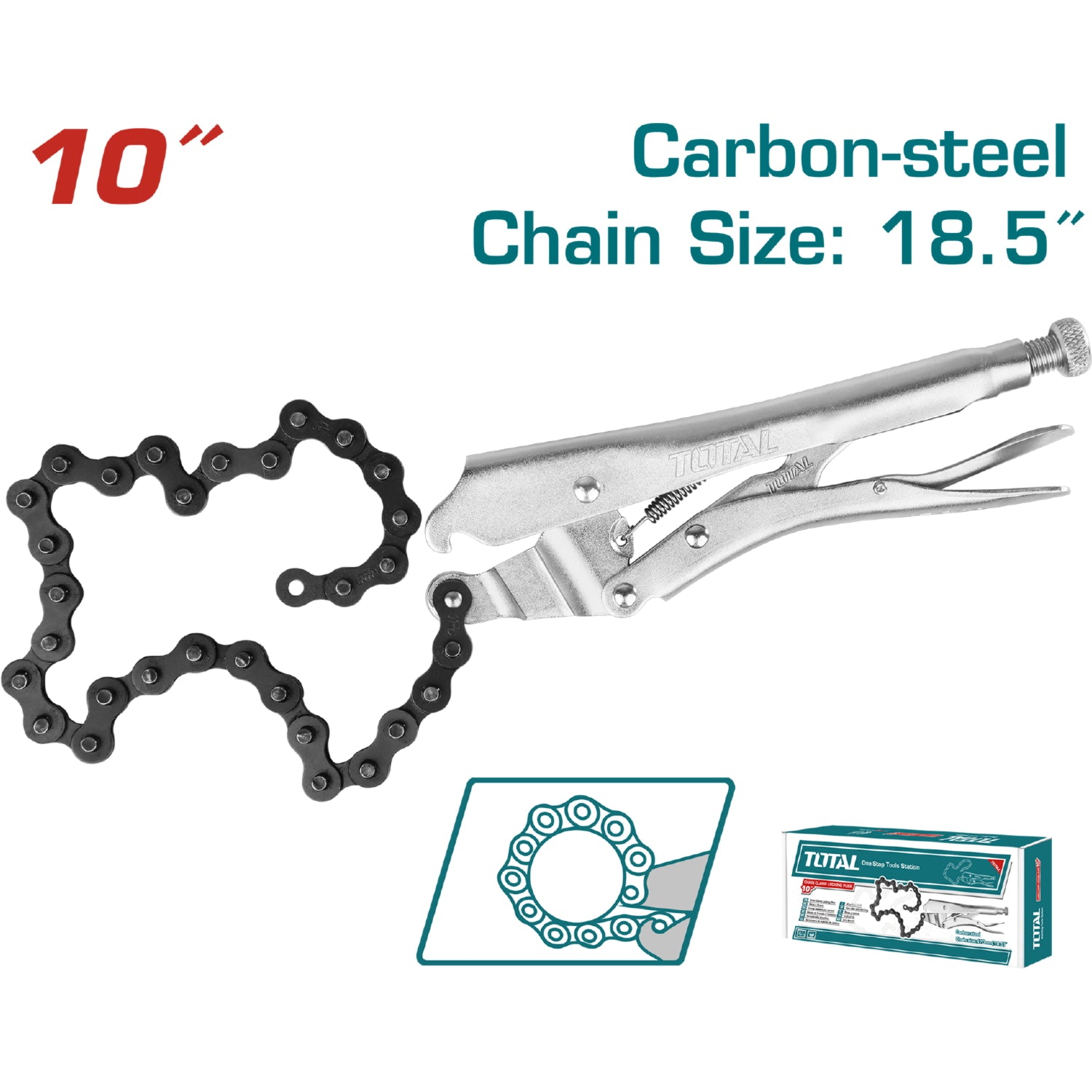 Alicate de presión con cadena 10.5".