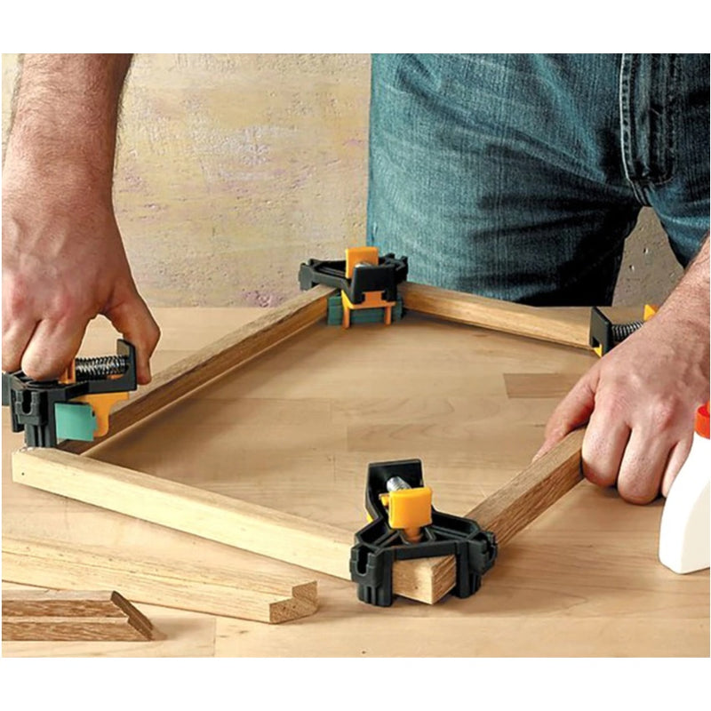 Abrazaderas de esquina para angulos de 90º con clip de fijacion.(4 Pzas)