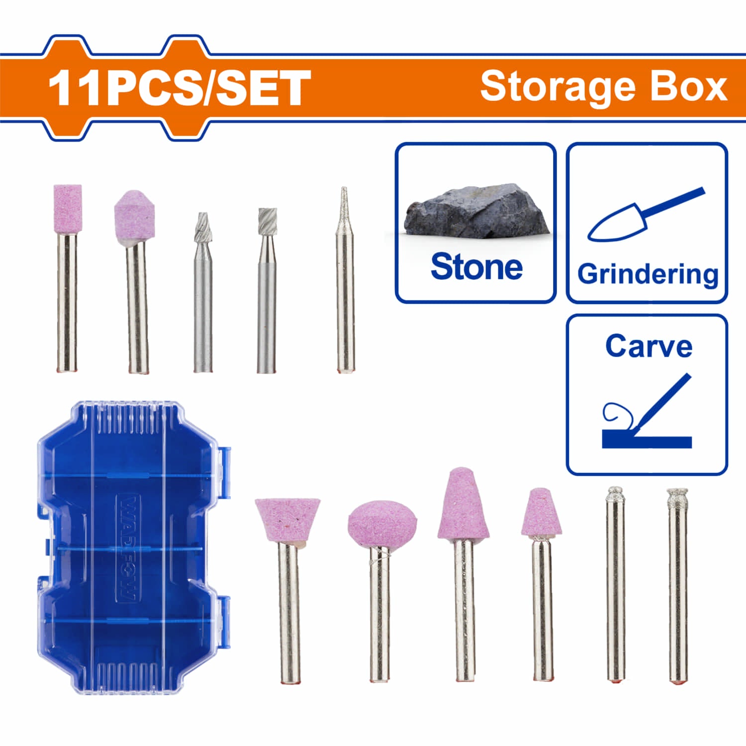 Mini mototool Accesorios 11 piezas (piezas de broca, taladro de diamante, piedra de amolar)