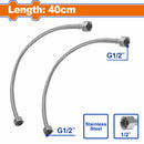 Tubo de abasto de agua Conectores de grifos flexibles 40cm. Conector 1/2". Acero Inoxidable 301. Incluye 2 tubos.