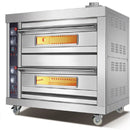 Horno de pizza a gas 2 niveles capacidad 16 pizzas. 110V/60Hz, 200W, 1340*920*1330mm.
