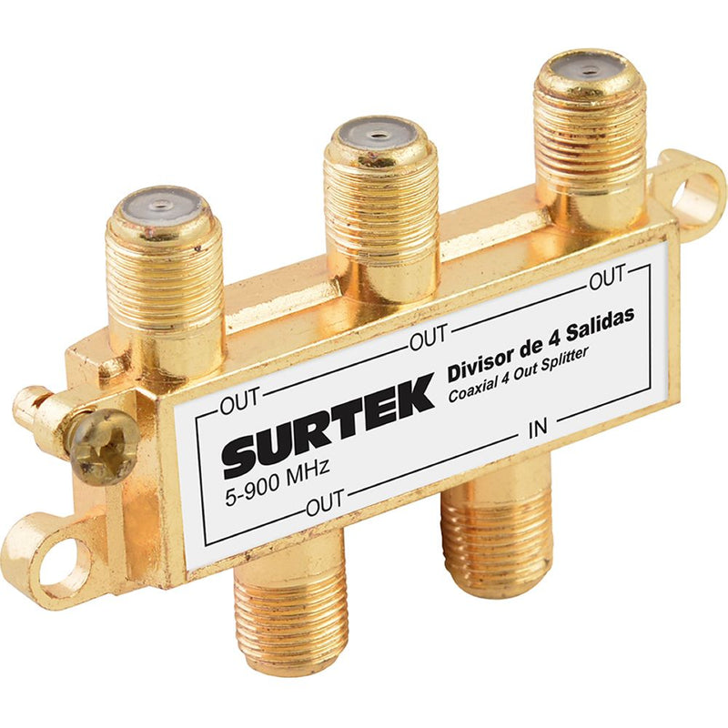 Divisor coaxial 1 entrada 4 salidas Surtek