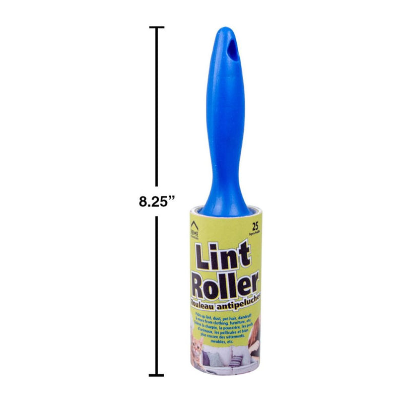 Rodillo para pelusa de 25 hojas con mango azul