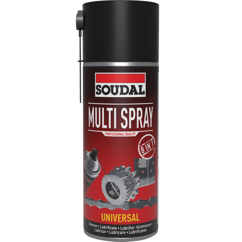 Lubricante multiusos 8 en 1. 400 ml. Soudal multi espray universal