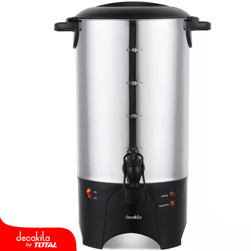 Percoladora cafetera eléctrica 40 tazas,1000W, 120V~60Hz,304,Filtro Reutilizable