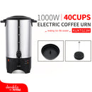 Percoladora cafetera eléctrica 40 tazas,1000W, 120V~60Hz,304,Filtro Reutilizable