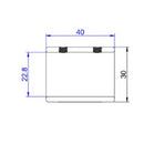 Union de tubo de 19 mm. Bronce niquelado alta calidad. 10 años de garantia. para duchas puertas de baño