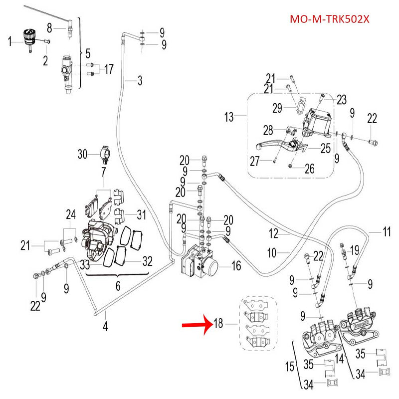 Pastillas de freno delantero (TRK502X)