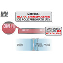 Junta ultra-transparente de vidrio-vidrio de 12 mm. 3 mts