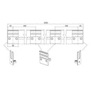 Zocalo 80mmx3mt acero inox Cover Acero inox.sist bloque No req. saque Incl 2 tapas P/8-10-12mm Brill
