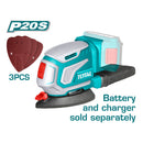 Lijadora 20V detalles inalámbrica TOTAL