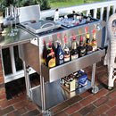 Estación coctelera móvil con ruedas