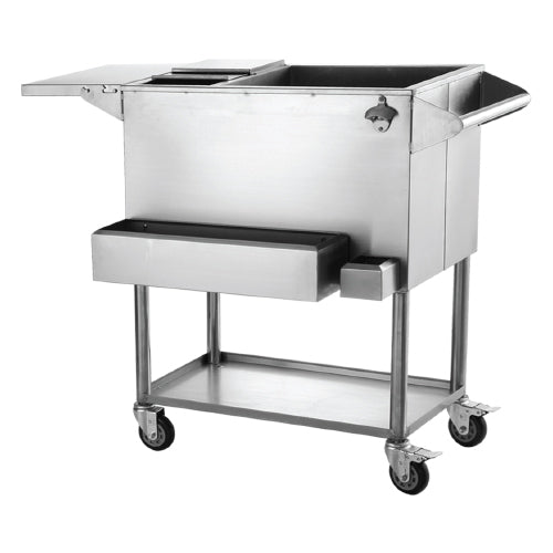 Estación coctelera móvil con ruedas