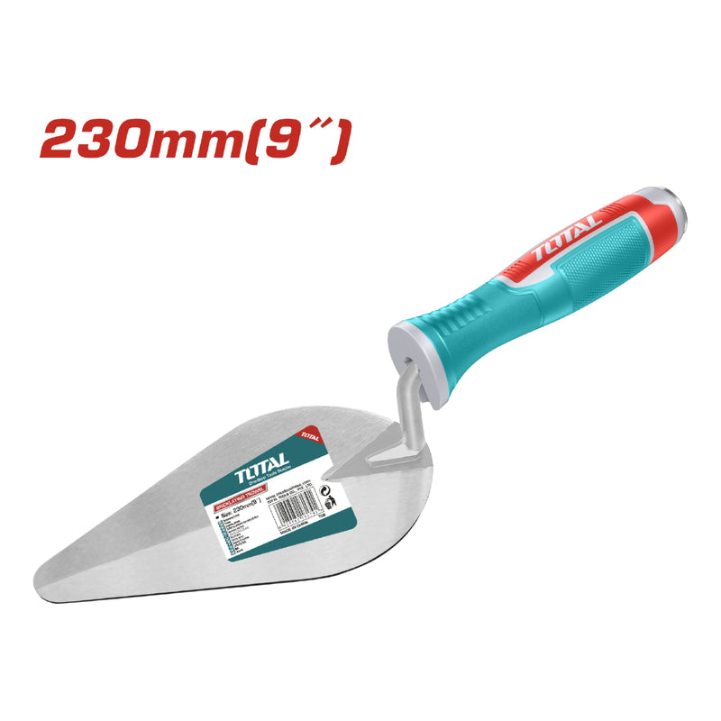 Palustre de albañil 9" / 230mm. Mango confortable de Plastico TOTAL