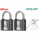 candados de hierro 38mm.Juego de 2  Con cubierta de goma impermeable. Incluye 4 llaves.