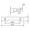Vierte aguas pequeño de plastico color negro.