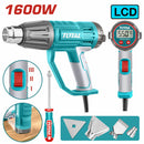 Pistola de Calor 1600W 50-600°C Pantalla LCD Incluye accesorios. Blower aire caliente. Super total