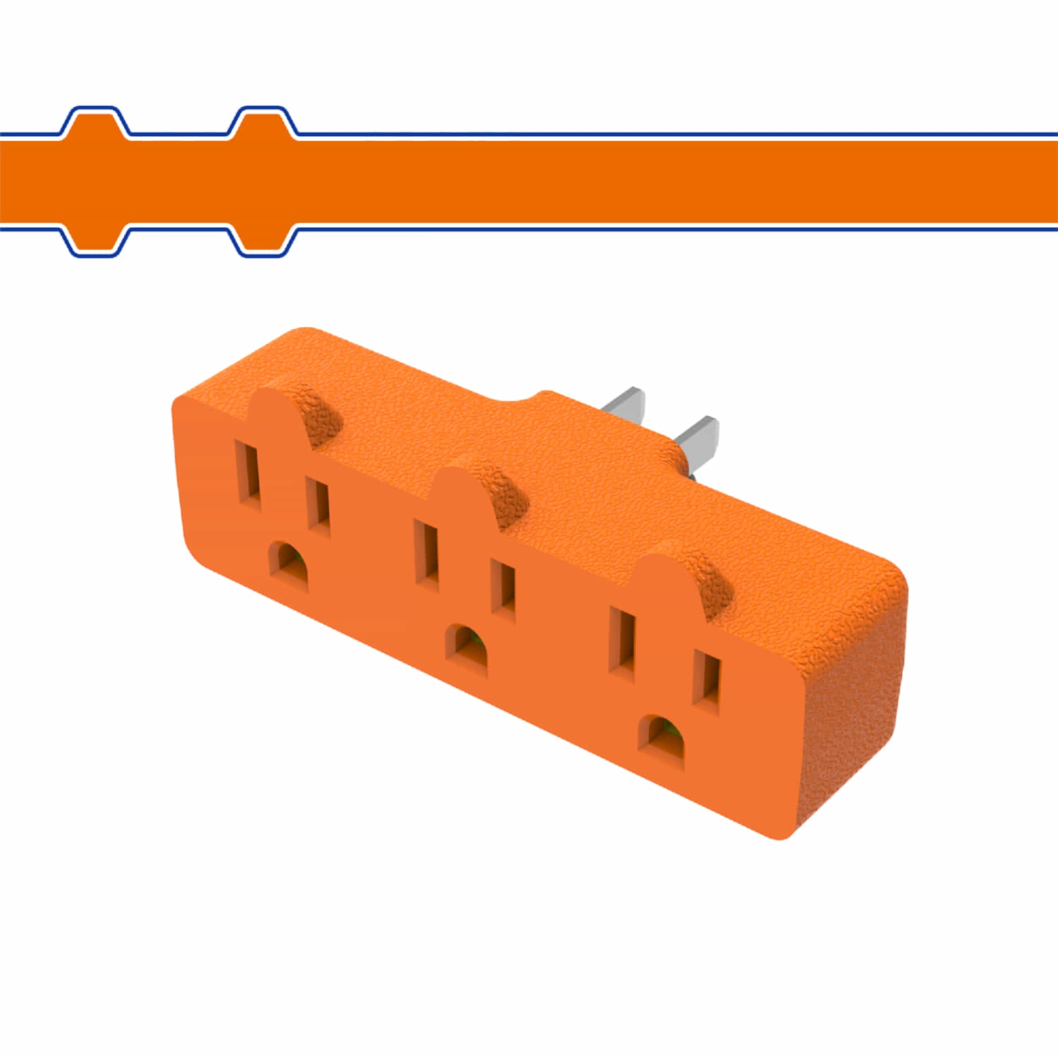 Convertidor 3 tomas de Corriente con conexión a tierra AC15A 110V 60Hz 1875W Adaptador.