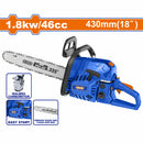 Motosierra de Gasolina 46cc de 18". Tanque gasolina 550ml Tanque aceite 260ml  ( carburador Walbro y cadena/espada Oregon ) (Top quality)
