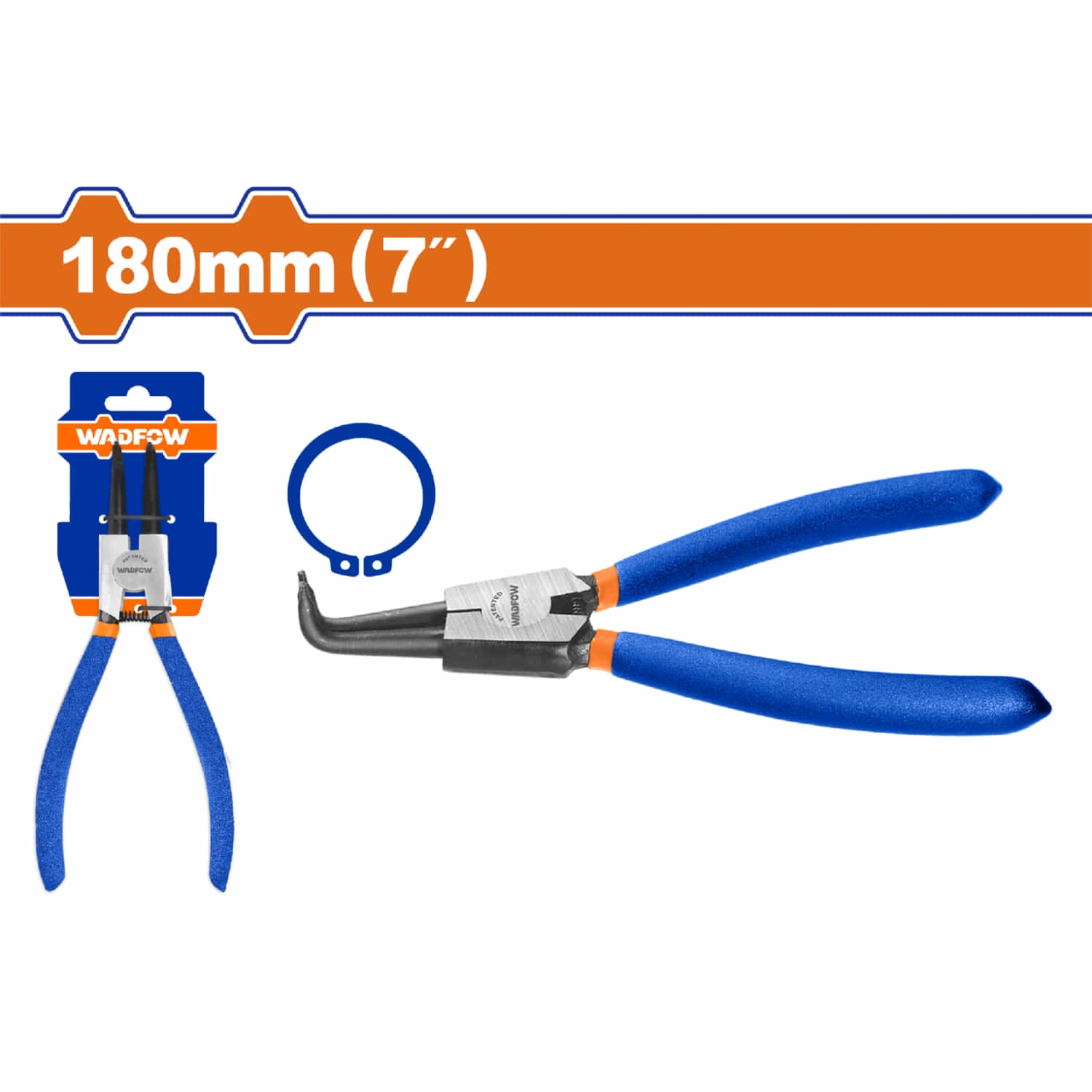 Alicate punta doblada 7" 180mm. Acero al carbono