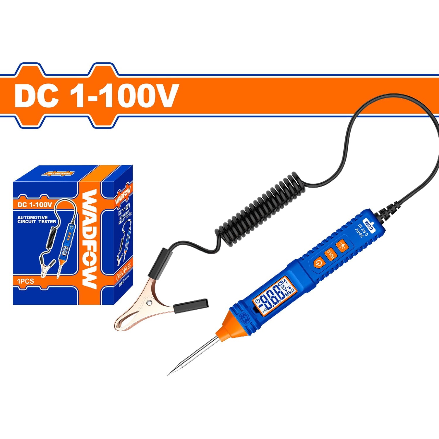 Probador de Voltaje DC 1-100V. Longitud máx: 2700mm.