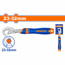 Llave inglesa pico de loro 23-32mm. Cromado. Tratamiento térmico. Un solo extremo abierto.