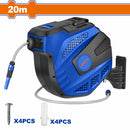 Manguera de agua con carrete retráctil 20+2m. Tamaño: 1/2" . Presión 150psi