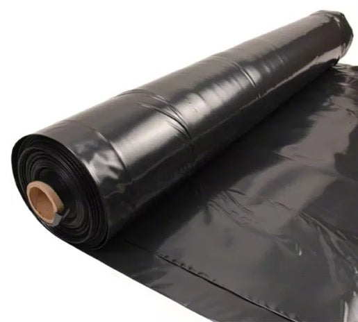 Rollo plastico negro de trabajo pesado para construcción multipropósito de 20pies x 100pies x 6 mil